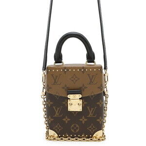 Louis Vuitton Monogram Reverse Handbag Camera Black